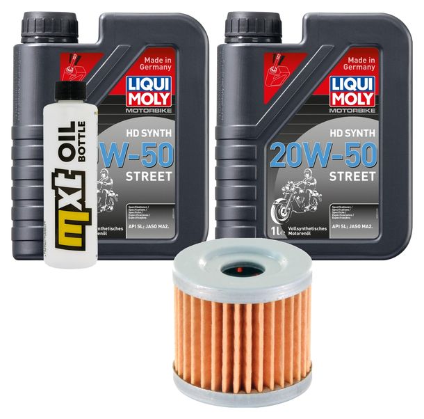 Inspektionspaket 2L 20W-50 + Ölfilter + 1x Zündkerze für Suzuki UH Burgman 200 ccm Bj. 2007