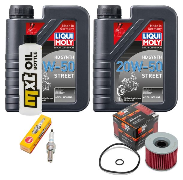 Inspektionspaket 2L 20W-50 + Ölfilter + 1x Zündkerze für Suzuki UH Burgman 200 ccm Bj. 2007