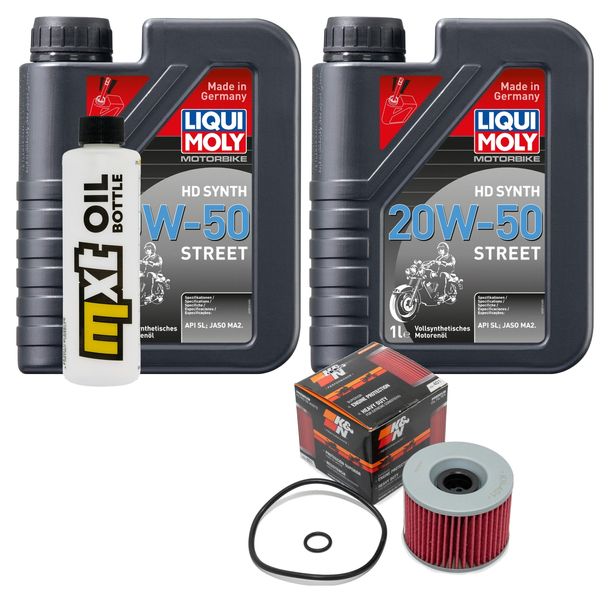 Inspektionspaket 2L 20W-50 + Ölfilter + 1x Zündkerze für Suzuki UH Burgman 200 ccm Bj. 2007