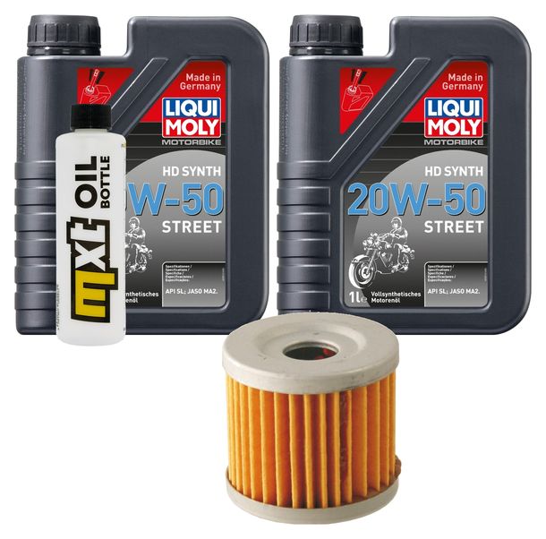 Inspektionspaket 2L 20W-50 + Ölfilter + 1x Zündkerze für Suzuki UH Burgman 200 ccm Bj. 2007