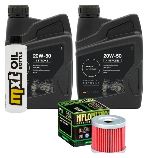 Inspektionspaket 2L 20W-50 + Ölfilter + 1x Zündkerze für Suzuki UH Burgman 200 ccm Bj. 2007