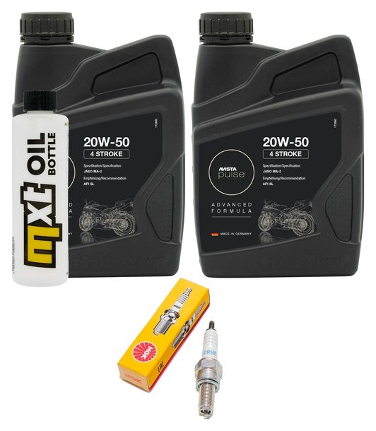 Inspektionspaket 2L 20W-50 + Ölfilter + 1x Zündkerze für Suzuki UH Burgman 200 ccm Bj. 2007