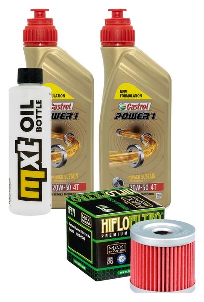 Inspektionspaket 2L 20W-50 + Ölfilter + 1x Zündkerze für Suzuki UH Burgman 200 ccm Bj. 2007
