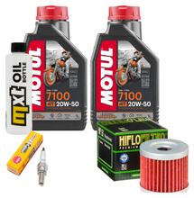 Pacote de Inspeção 2L 20W-50 + Filtro de Óleo + 1x Vela de Ignição para Suzuki UH Burgman 200 ccm Ano 2007