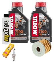 Pakiet przeglądowy 2L 20W-50 + filtr oleju + 1x świeca zapłonowa do Suzuki UH Burgman 200 ccm Rok produkcji 2007