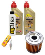 Pacote de Inspeção 2L 20W-50 + Filtro de Óleo + 1x Vela de Ignição para Suzuki UH Burgman 200 ccm Ano 2007