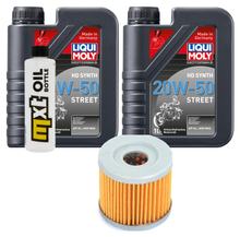 Paquete de inspección 2L 20W-50 + filtro de aceite + 1x bujía para Suzuki UH Burgman 200 ccm Año 2007