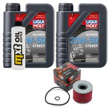 Paquete de inspección 2L 20W-50 + filtro de aceite + 1x bujía para Suzuki UH Burgman 200 ccm Año 2007
