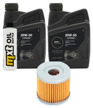 Paquete de inspección 2L 20W-50 + filtro de aceite + 1x bujía para Suzuki UH Burgman 200 ccm Año 2007