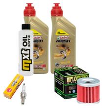 Pacote de Inspeção 2L 20W-50 + Filtro de Óleo + 1x Vela de Ignição para Suzuki UH Burgman 200 ccm Ano 2007