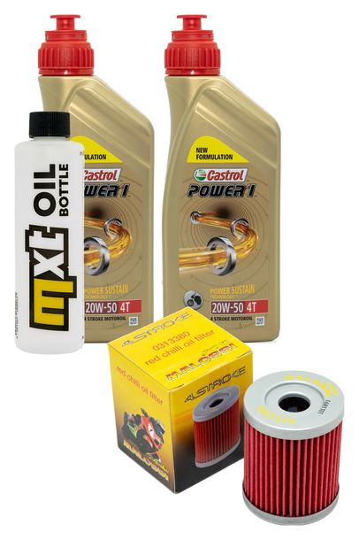 Inspektionspaket 2L 20W-50 + Ölfilter + 1x Zündkerze für Suzuki AN Burgman 250 ccm Bj. 1998