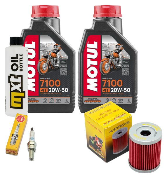 Inspektionspaket 2L 20W-50 + Ölfilter + 1x Zündkerze für Suzuki AN Burgman 250 ccm Bj. 1998