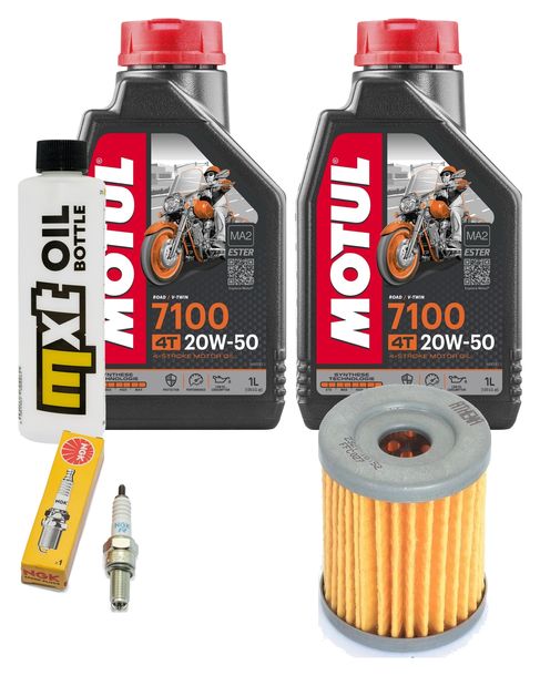 Inspektionspaket 2L 20W-50 + Ölfilter + 1x Zündkerze für Suzuki AN Burgman 250 ccm Bj. 1998