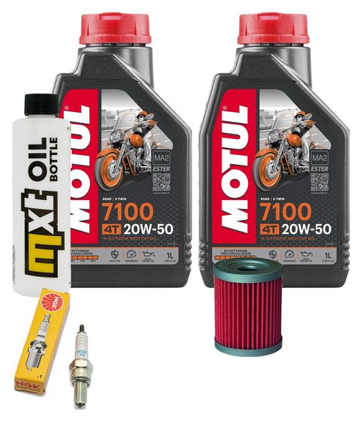 Inspektionspaket 2L 20W-50 + Ölfilter + 1x Zündkerze für Suzuki AN Burgman 250 ccm Bj. 1998