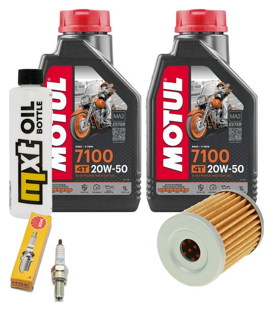 Inspektionspaket 2L 20W-50 + Ölfilter + 1x Zündkerze für Suzuki AN Burgman 250 ccm Bj. 1998