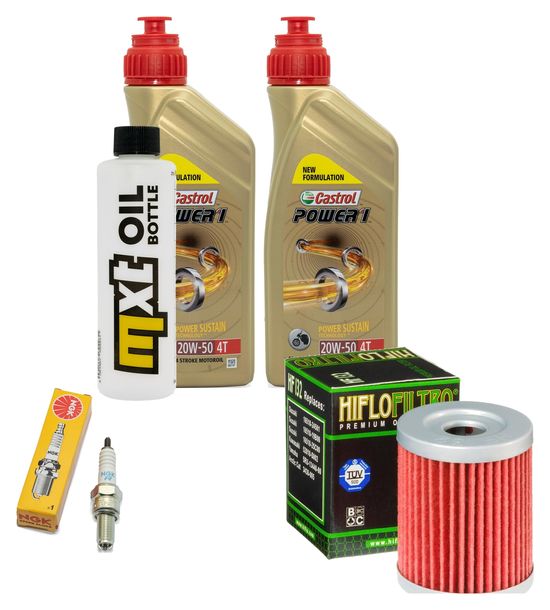 Inspektionspaket 2L 20W-50 + Ölfilter + 1x Zündkerze für Suzuki AN Burgman 250 ccm Bj. 1998
