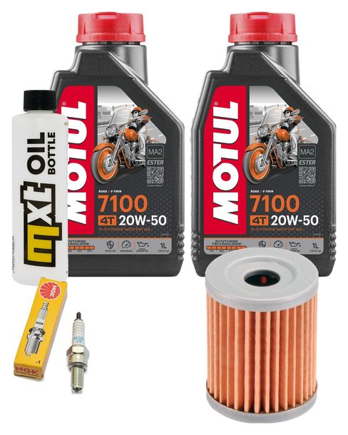 Inspektionspaket 2L 20W-50 + Ölfilter + 1x Zündkerze für Suzuki AN Burgman 250 ccm Bj. 1998