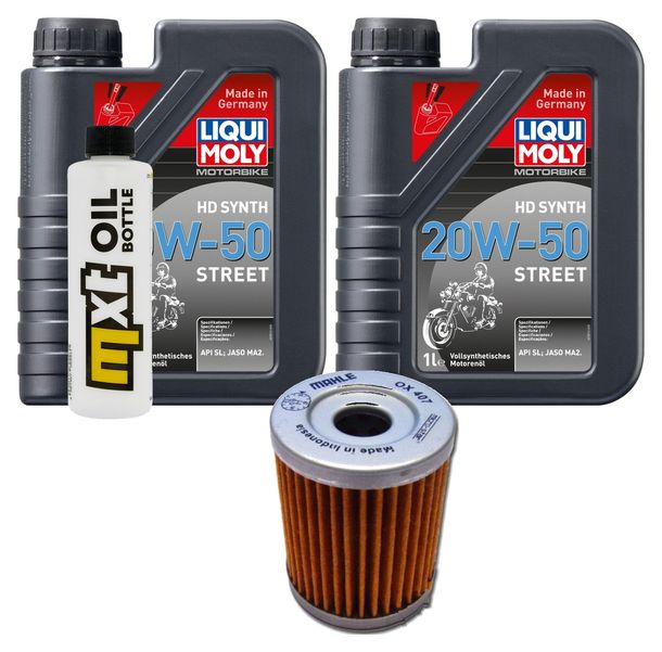 Inspektionspaket 2L 20W-50 + Ölfilter + 1x Zündkerze für Suzuki AN Burgman 250 ccm Bj. 1998