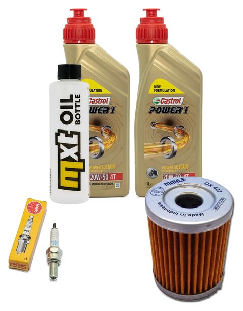 Inspektionspaket 2L 20W-50 + Ölfilter + 1x Zündkerze für Suzuki AN Burgman 250 ccm Bj. 1998