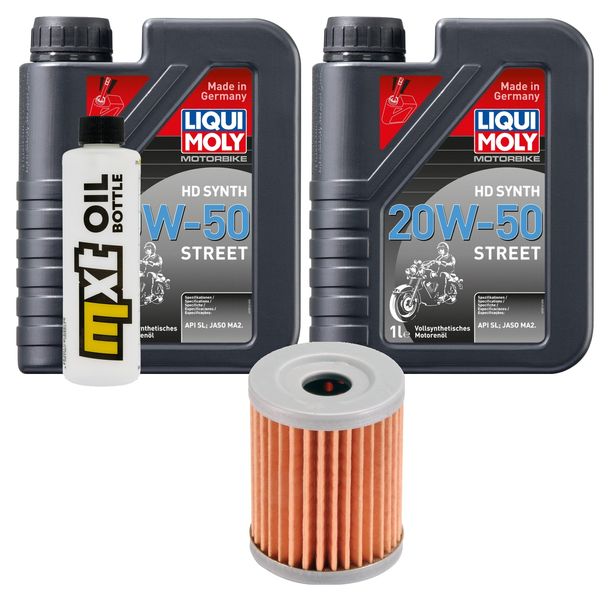 Inspektionspaket 2L 20W-50 + Ölfilter + 1x Zündkerze für Suzuki AN Burgman 250 ccm Bj. 1998