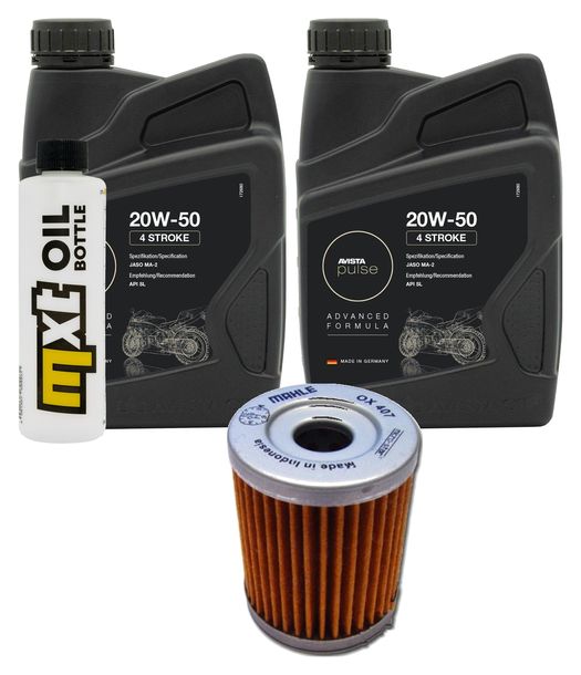 Inspektionspaket 2L 20W-50 + Ölfilter + 1x Zündkerze für Suzuki AN Burgman 250 ccm Bj. 1998