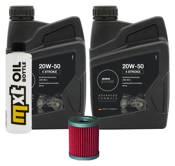 Inspektionspaket 2L 20W-50 + Ölfilter + 1x Zündkerze für Suzuki AN Burgman 250 ccm Bj. 1998