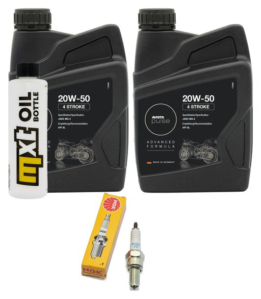 Inspektionspaket 2L 20W-50 + Ölfilter + 1x Zündkerze für Suzuki AN Burgman 250 ccm Bj. 1998