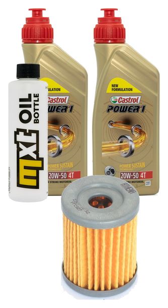 Inspektionspaket 2L 20W-50 + Ölfilter + 1x Zündkerze für Suzuki AN Burgman 250 ccm Bj. 1998