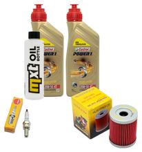 Pacote de Inspeção 2L 20W-50 + Filtro de Óleo + 1x Vela de Ignição para Suzuki AN Burgman 250 ccm Ano 1998