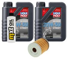 Kit d'inspection 2L 20W-50 + filtre à huile + 1x bougie pour Suzuki AN Burgman 250 ccm Année 1998