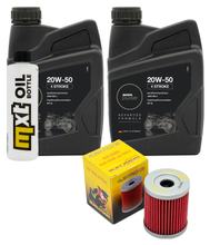 Kit d'inspection 2L 20W-50 + filtre à huile + 1x bougie pour Suzuki AN Burgman 250 ccm Année 1998