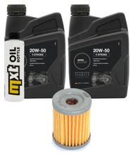 Kit d'inspection 2L 20W-50 + filtre à huile + 1x bougie pour Suzuki AN Burgman 250 ccm Année 1998