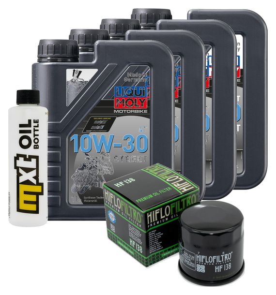 Paquete de inspección 4L 10W-30 + filtro de aceite + 1x bujía para Suzuki AN Burgman 650 ccm Año 2002