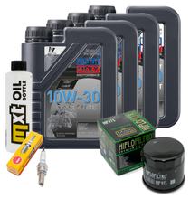 Inspection package 4L 10W-30 + oil filter + 1x spark plug for Suzuki AN Burgman 650 ccm Year 2002