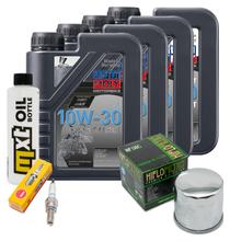 Inspection package 4L 10W-30 + oil filter + 1x spark plug for Suzuki AN Burgman 650 ccm Year 2004