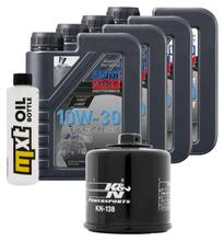 Kit d'inspection 4L 10W-30 + filtre à huile + 1x bougie pour Suzuki AN Burgman 650 ccm Année 2004