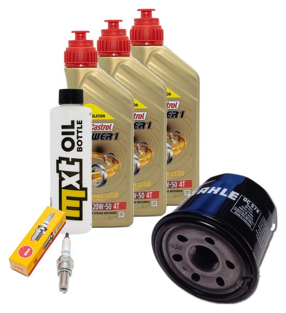 Inspection package 3L 20W-50 + oil filter + 1x spark plug for Suzuki AN Burgman 650 ccm Year 2006