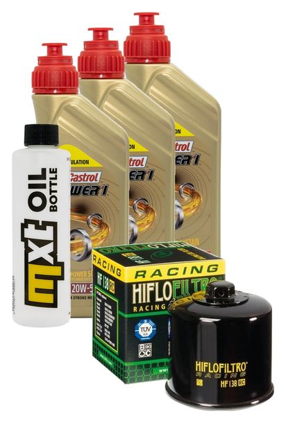 Inspektionspaket 3L 20W-50 + Ölfilter + 1x Zündkerze für Suzuki AN Burgman 650 ccm Bj. 2006