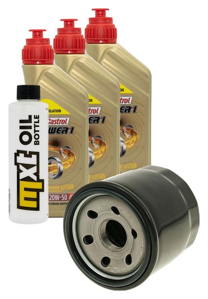 Inspektionspaket 3L 20W-50 + Ölfilter + 1x Zündkerze für Suzuki AN Burgman 650 ccm Bj. 2006