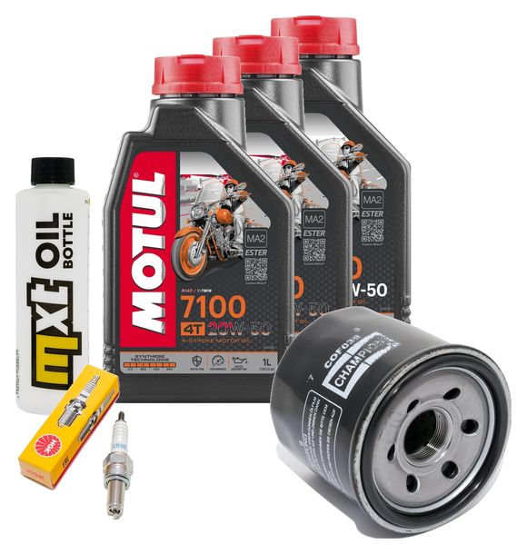 Inspektionspaket 3L 20W-50 + Ölfilter + 1x Zündkerze für Suzuki AN Burgman 650 ccm Bj. 2006
