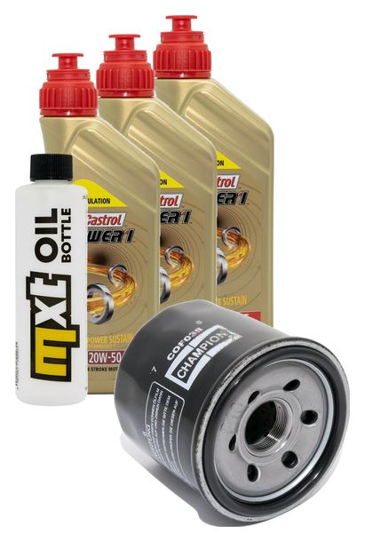 Inspektionspaket 3L 20W-50 + Ölfilter + 1x Zündkerze für Suzuki AN Burgman 650 ccm Bj. 2006