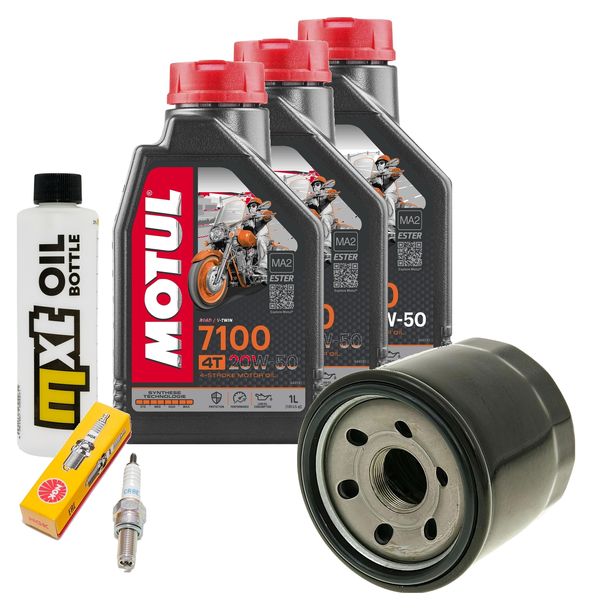Inspektionspaket 3L 20W-50 + Ölfilter + 1x Zündkerze für Suzuki AN Burgman 650 ccm Bj. 2006