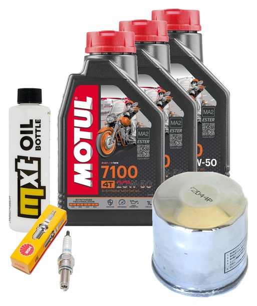Inspektionspaket 3L 20W-50 + Ölfilter + 1x Zündkerze für Suzuki AN Burgman 650 ccm Bj. 2006