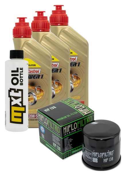 Inspektionspaket 3L 20W-50 + Ölfilter + 1x Zündkerze für Suzuki AN Burgman 650 ccm Bj. 2006