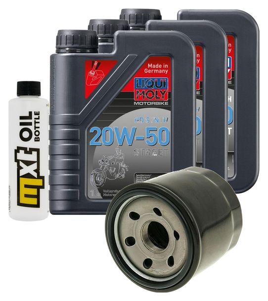 Inspektionspaket 3L 20W-50 + Ölfilter + 1x Zündkerze für Suzuki AN Burgman 650 ccm Bj. 2006