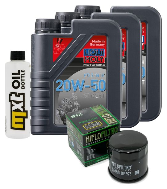 Inspektionspaket 3L 20W-50 + Ölfilter + 1x Zündkerze für Suzuki AN Burgman 650 ccm Bj. 2006