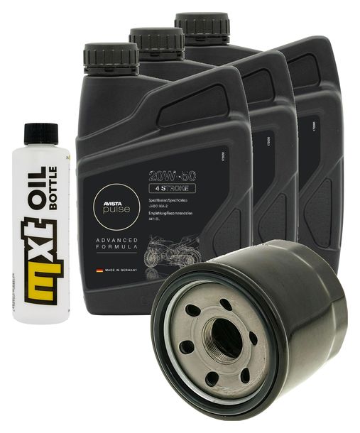 Inspektionspaket 3L 20W-50 + Ölfilter + 1x Zündkerze für Suzuki AN Burgman 650 ccm Bj. 2006