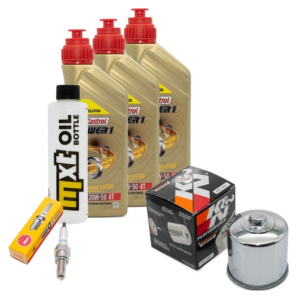 Inspektionspaket 3L 20W-50 + Ölfilter + 1x Zündkerze für Suzuki AN Burgman 650 ccm Bj. 2006