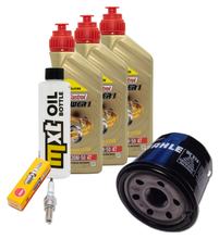 Pacote de Inspeção 3L 20W-50 + Filtro de Óleo + 1x Vela de Ignição para Suzuki AN Burgman 650 ccm Ano. 2006