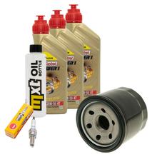 Pacote de Inspeção 3L 20W-50 + Filtro de Óleo + 1x Vela de Ignição para Suzuki AN Burgman 650 ccm Ano. 2006